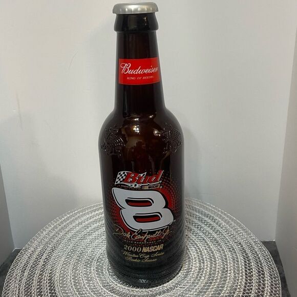Vintage Dale Earnhardt Jr #8 Budweiser 2000 Glass Bottle - Picture 2 of 13